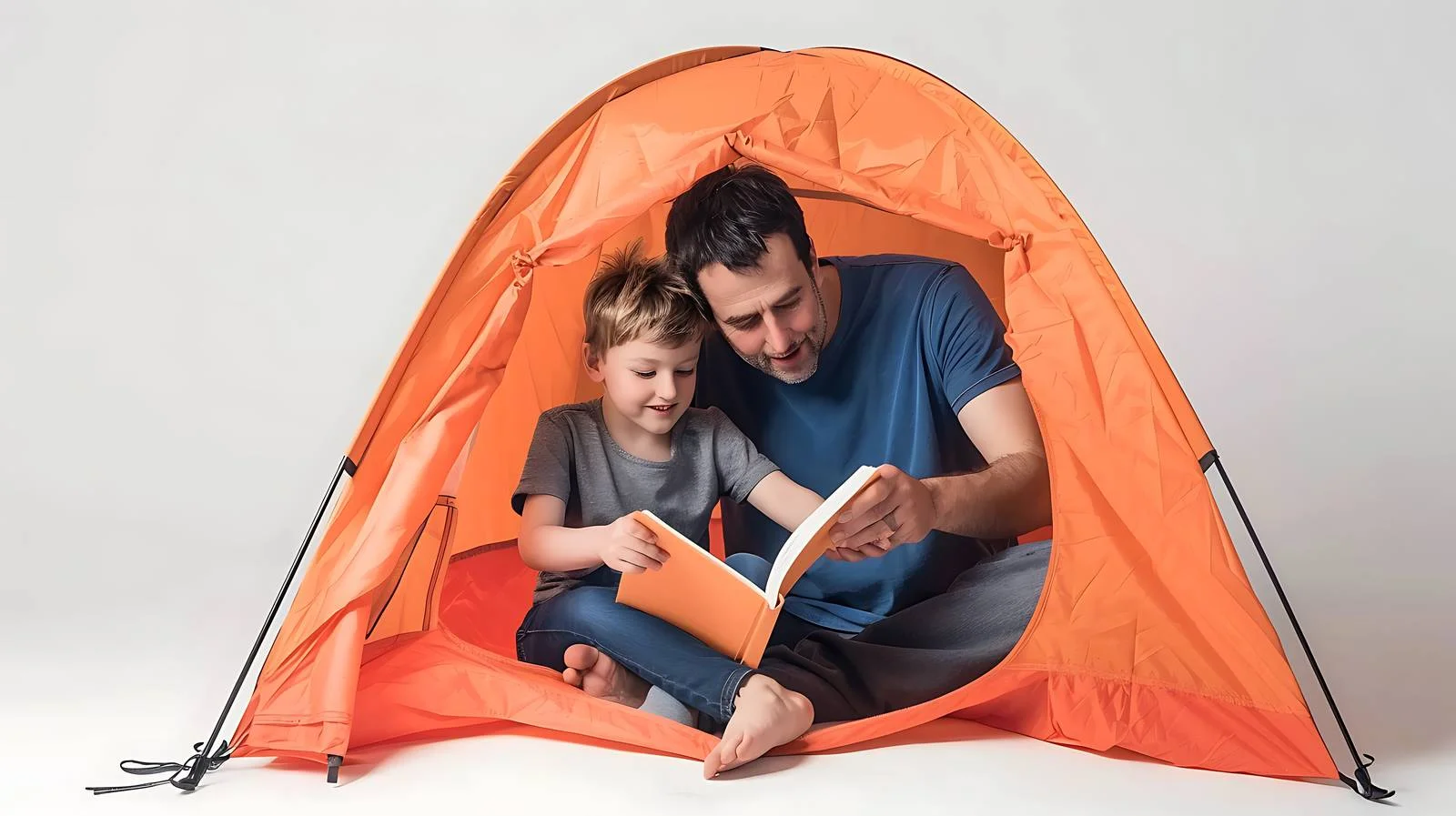 Bonding Time in Tent: Father and Son — free download from Dotvec