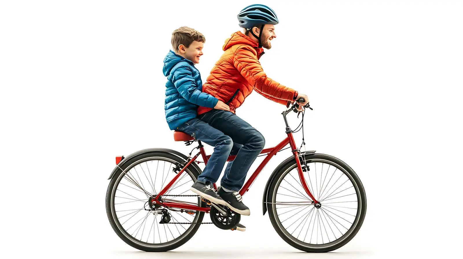 Father and Son Enjoying a Bicycle Ride – free bond image from Dotvec