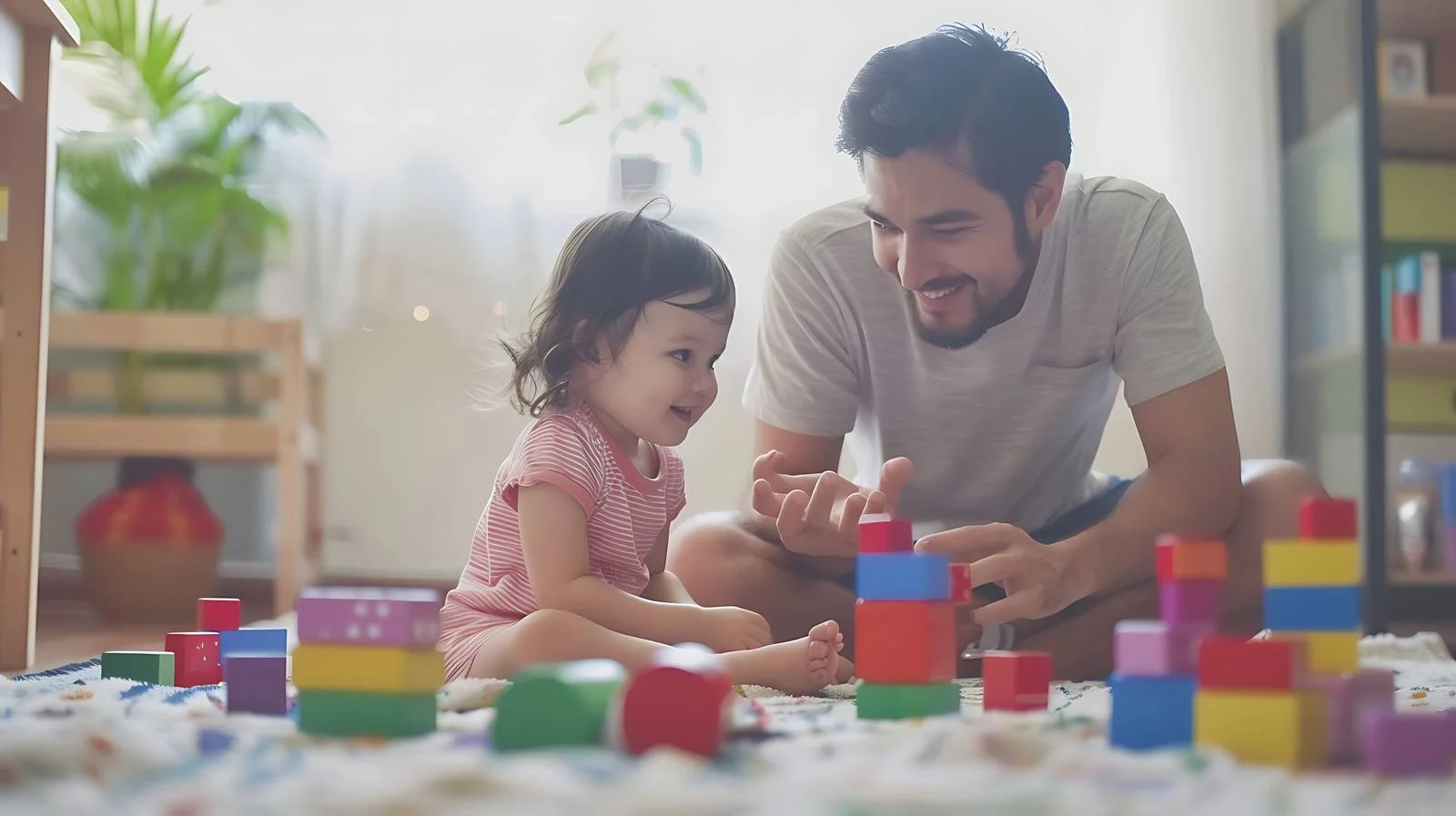 Joyful Father-Daughter Interaction at Home — free download from Dotvec