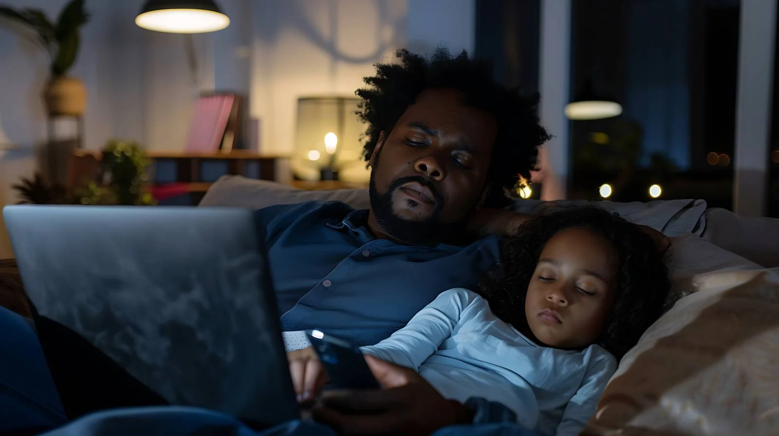 Father's Nighttime Digital Activities — free download from Dotvec