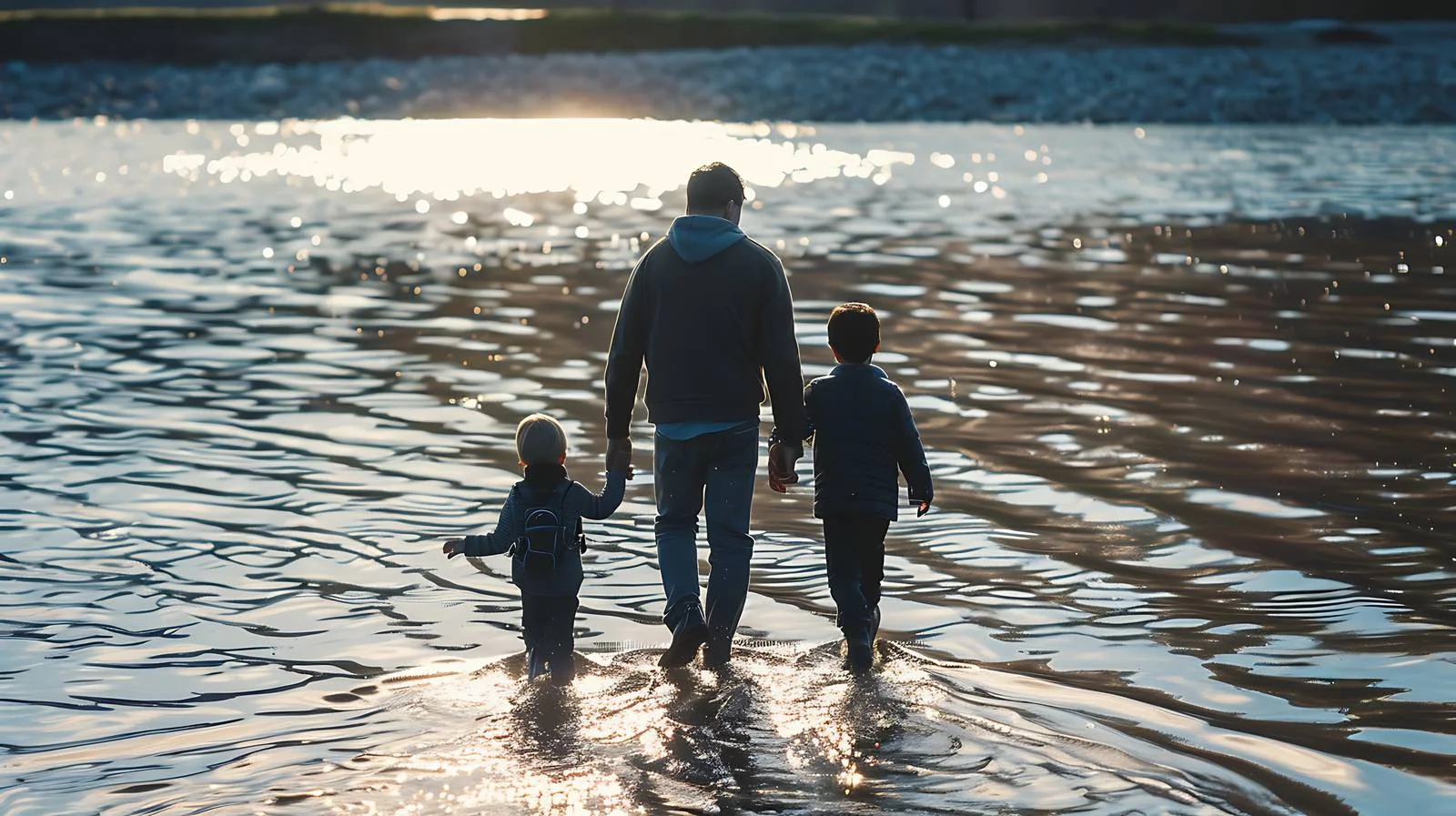 Family Riverside Stroll — free download from Dotvec