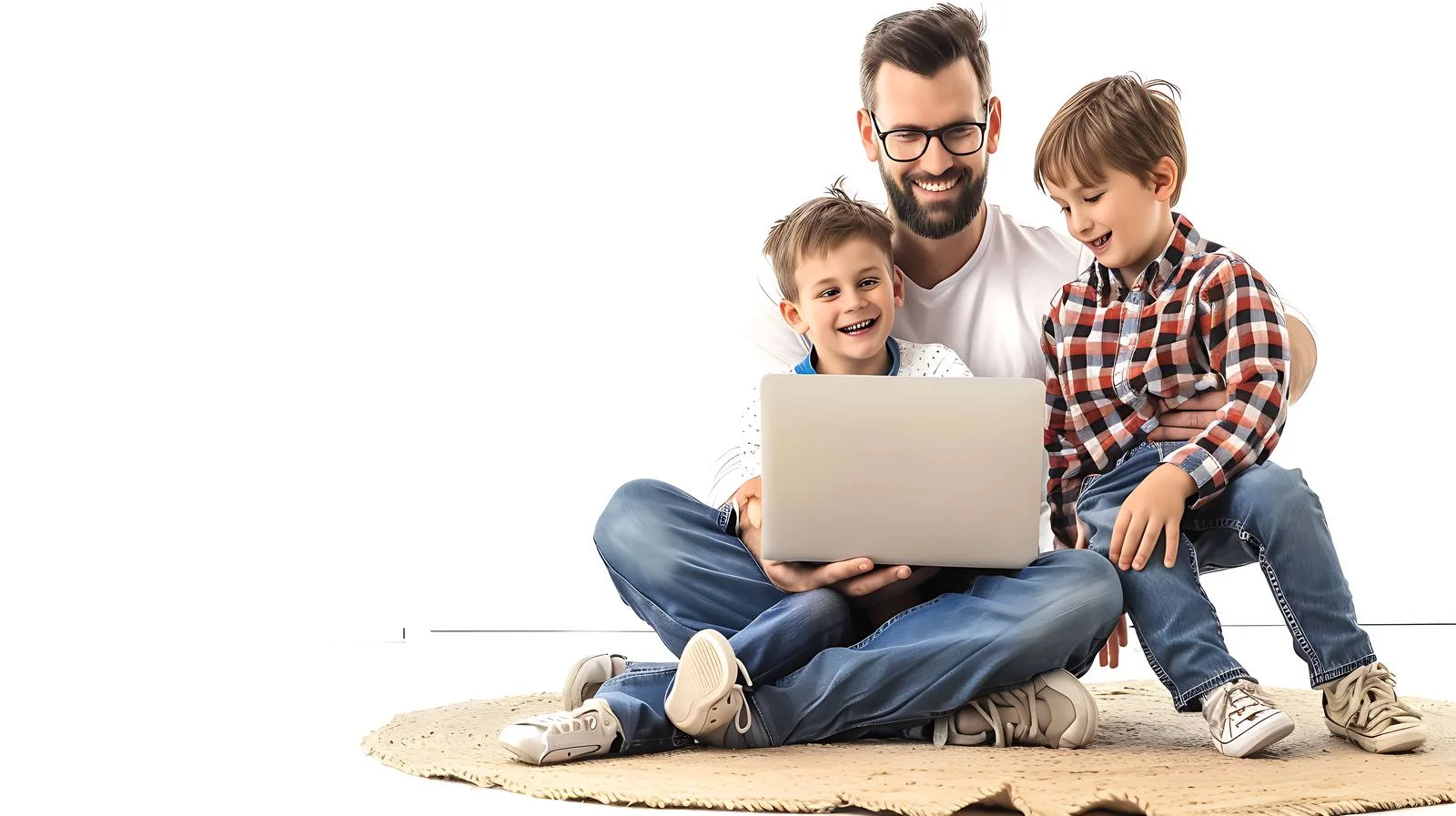 Dedicated Father Working From Home — free download from Dotvec