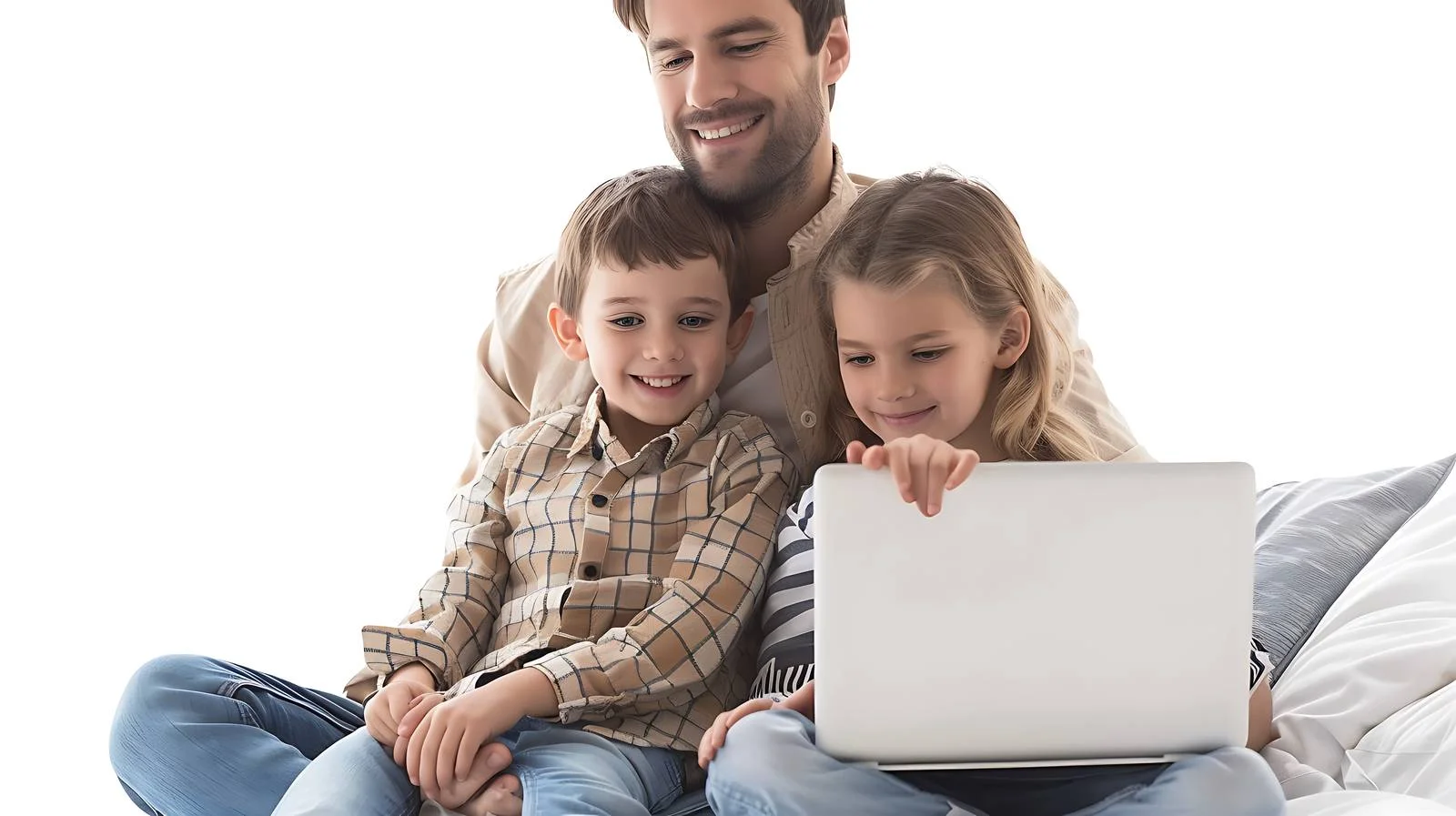 Father Working from Home with Child — free download from Dotvec