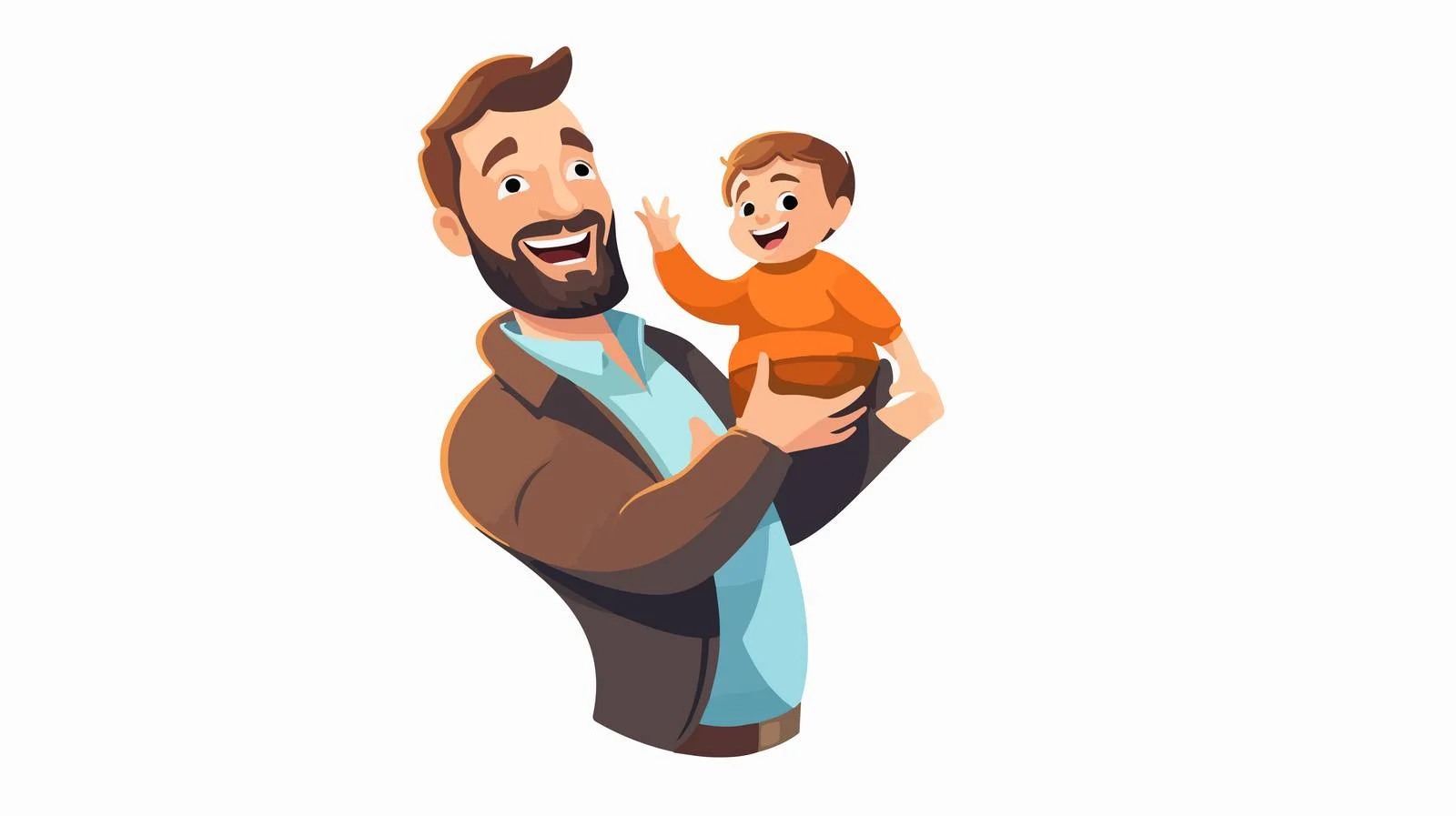 Father and Baby Belly Hold Pose — free download from Dotvec