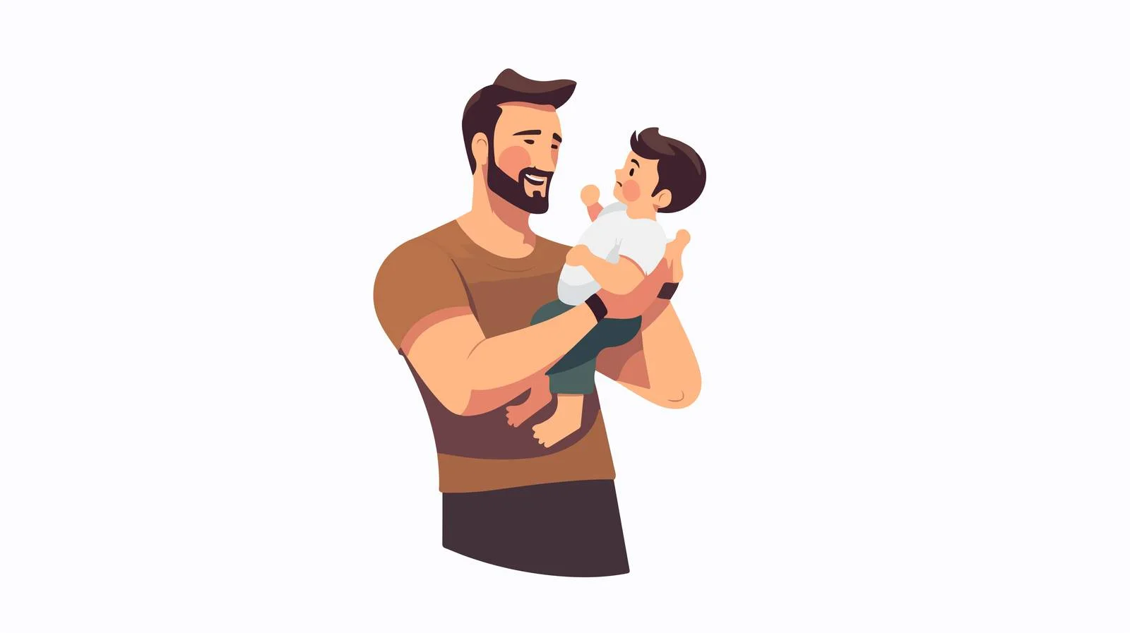 Father and Baby Belly Hold — free download from Dotvec