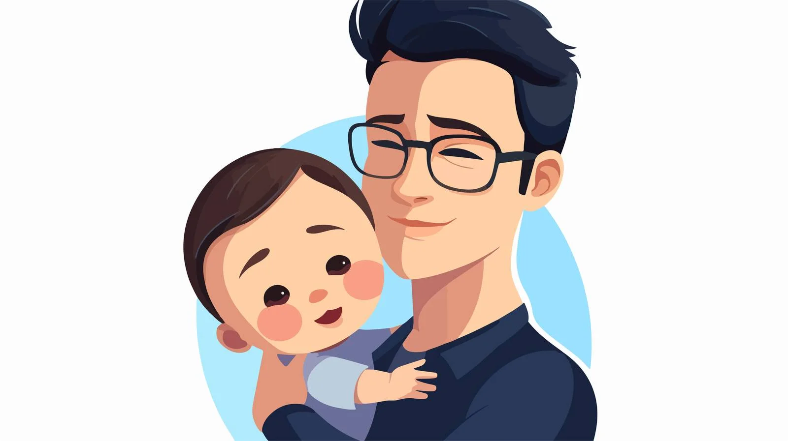 Father and Baby Face-to-Face Bonding Moment — free download from Dotvec