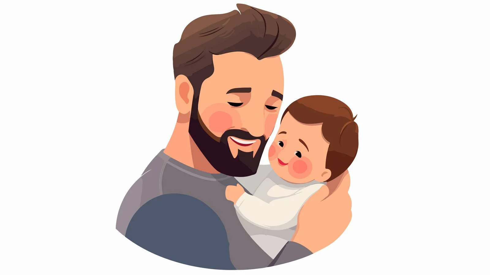 Father Holding Baby Face to Face — free download from Dotvec