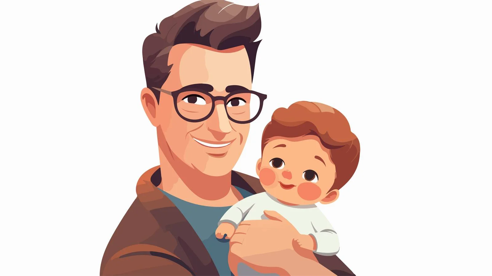 Father Holding Baby with Shoulder Hold — free download from Dotvec
