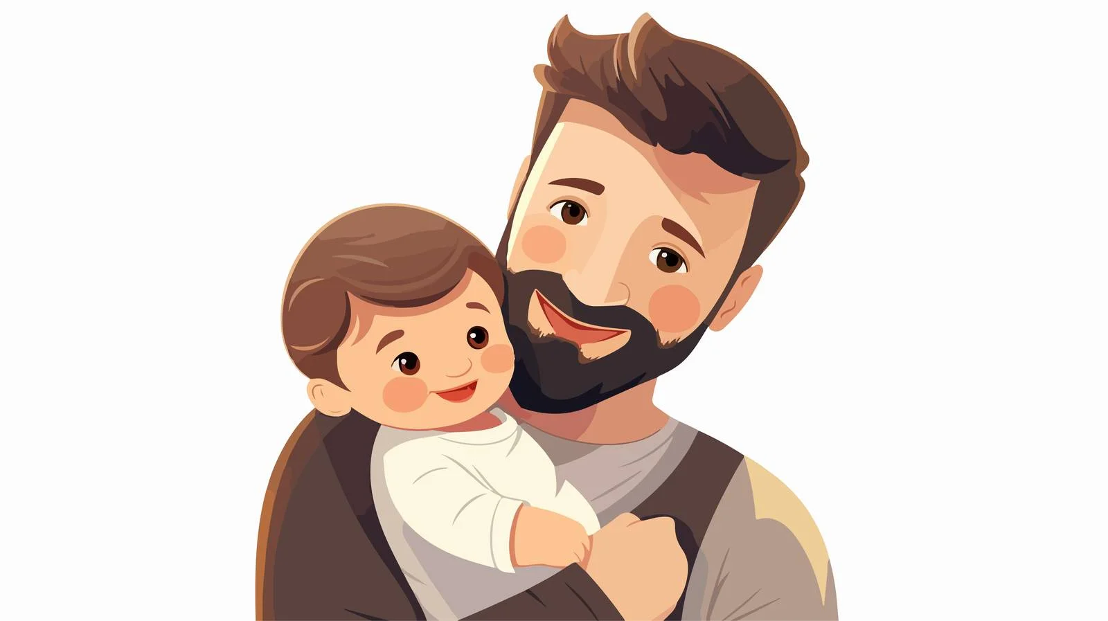 Father Baby Shoulder Hold Pose — free download from Dotvec