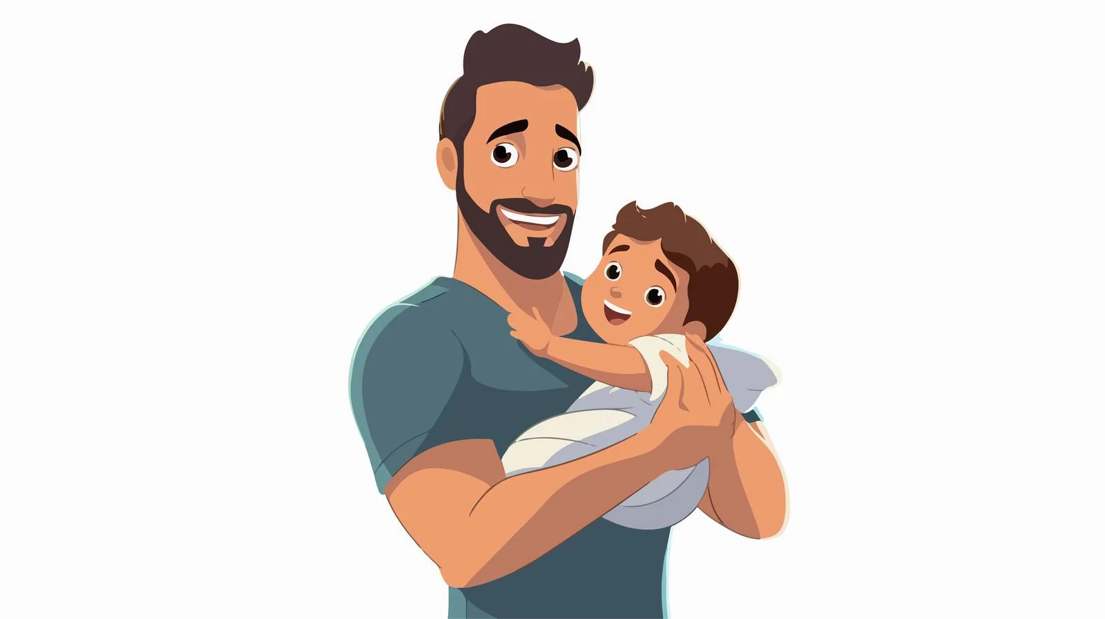 Father and Baby Snuggle Hold — free download from Dotvec