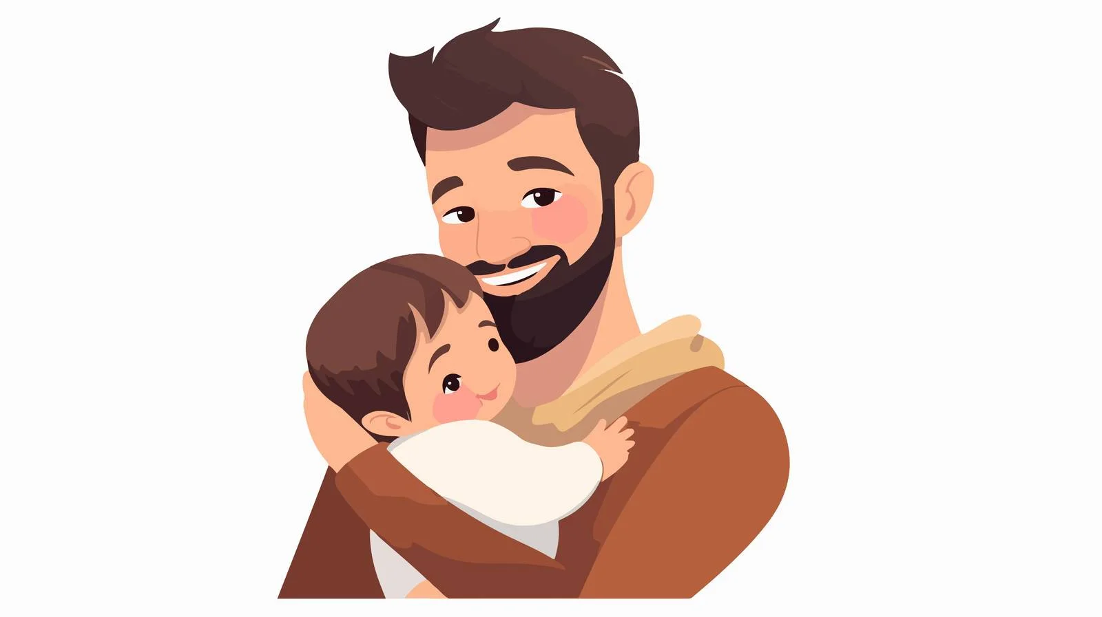 Father and Baby Snuggle Pose — free download from Dotvec