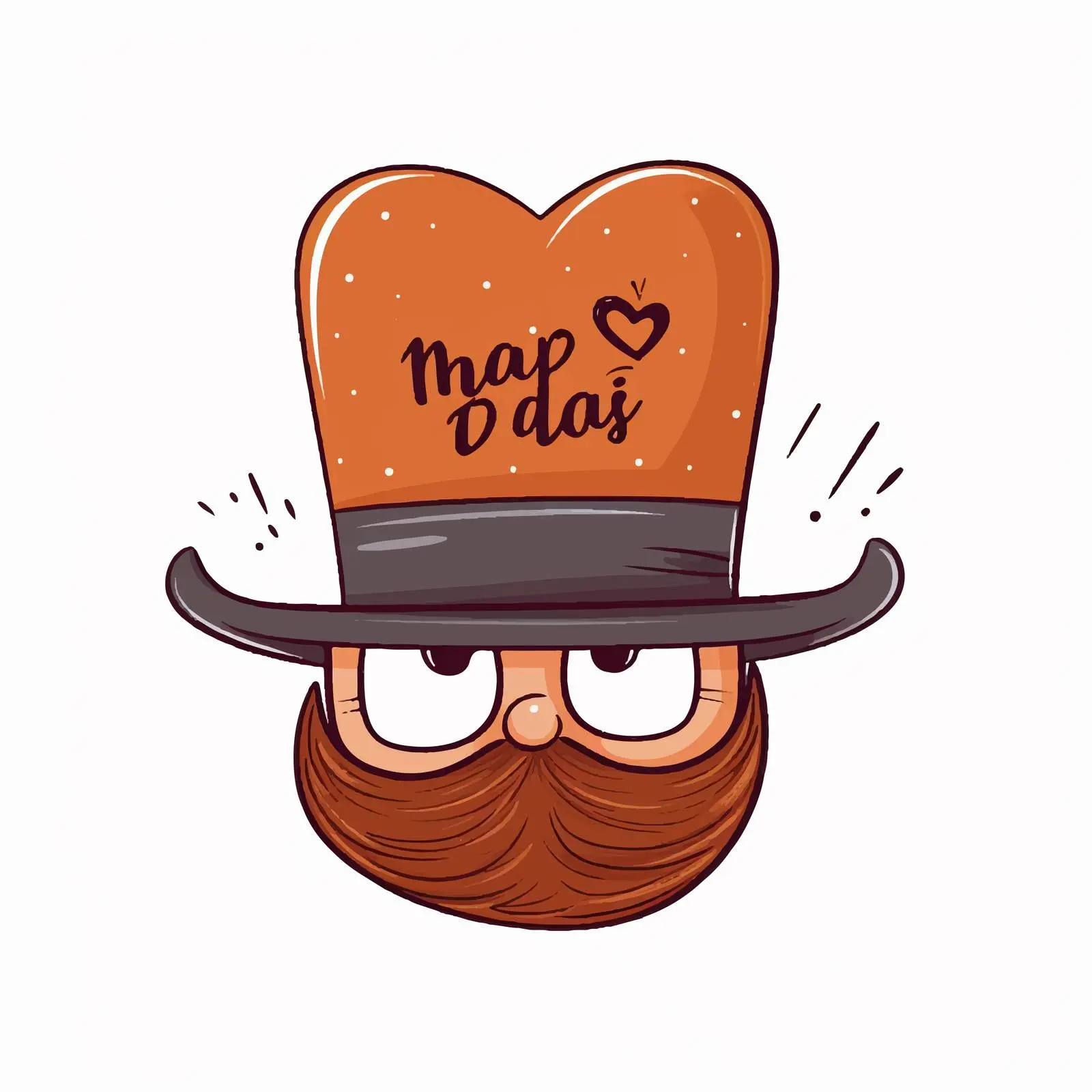 Fathers Day Hat Card Template in German — free download from Dotvec