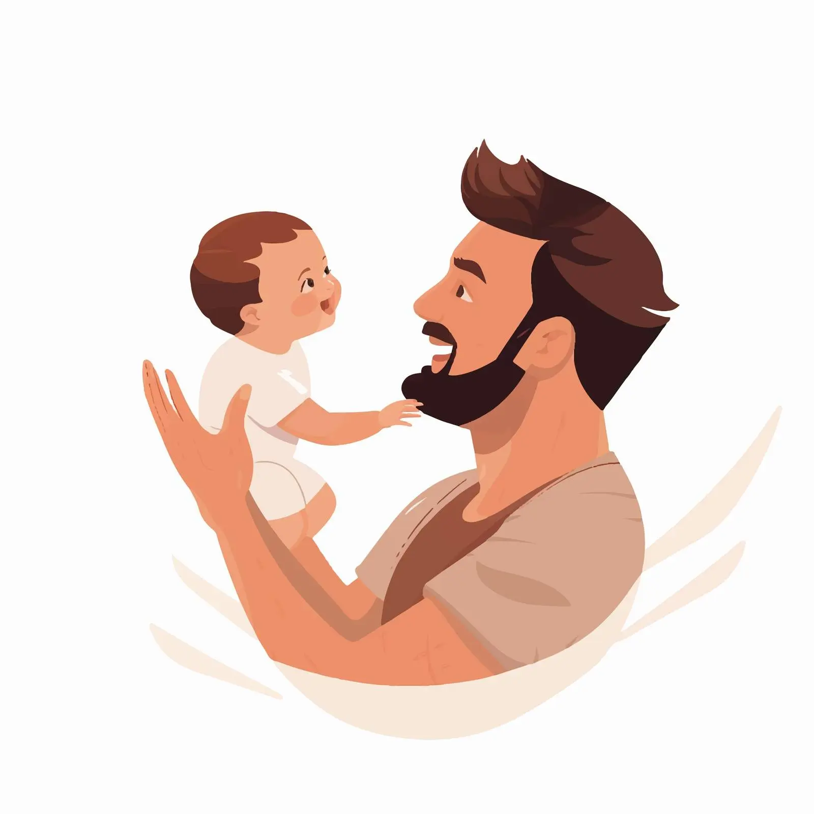 Minimalist Father's Day Card with Baby Hands — free download from Dotvec