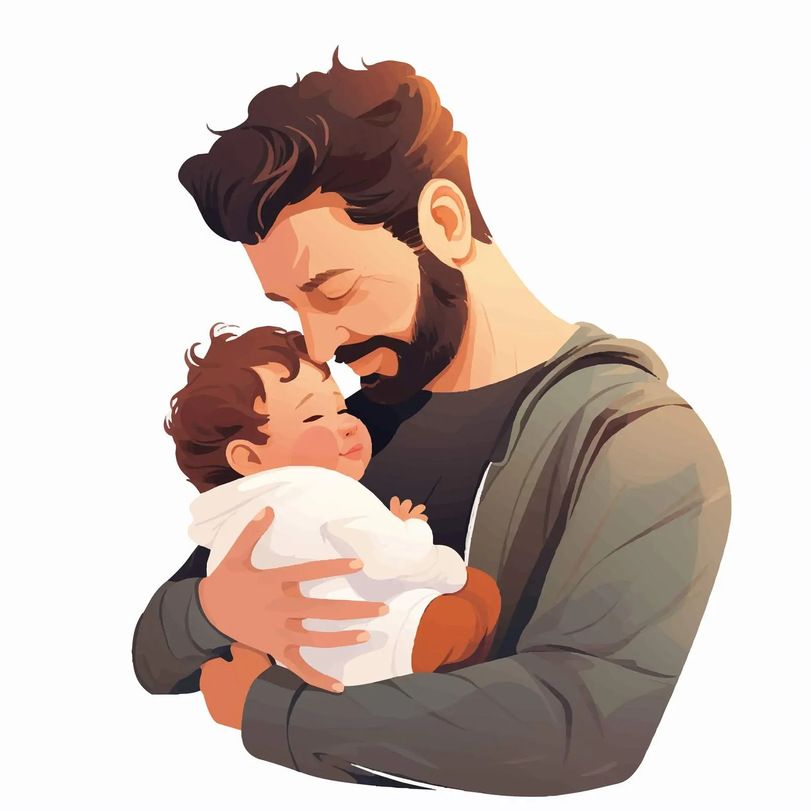 Minimalist Father's Day Card with Holding Hands – free sweet gesture image from Dotvec