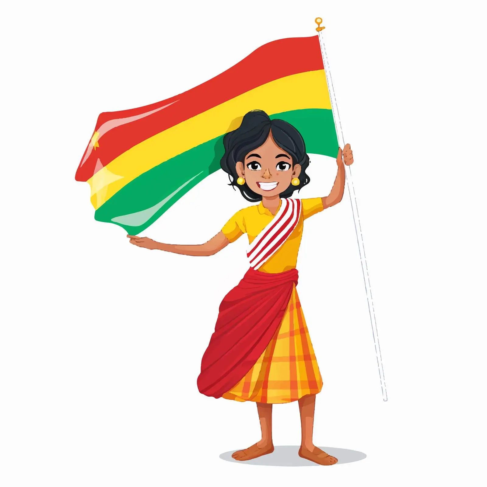 National Flag Colors Clipart on White Background – free emblems image from Dotvec