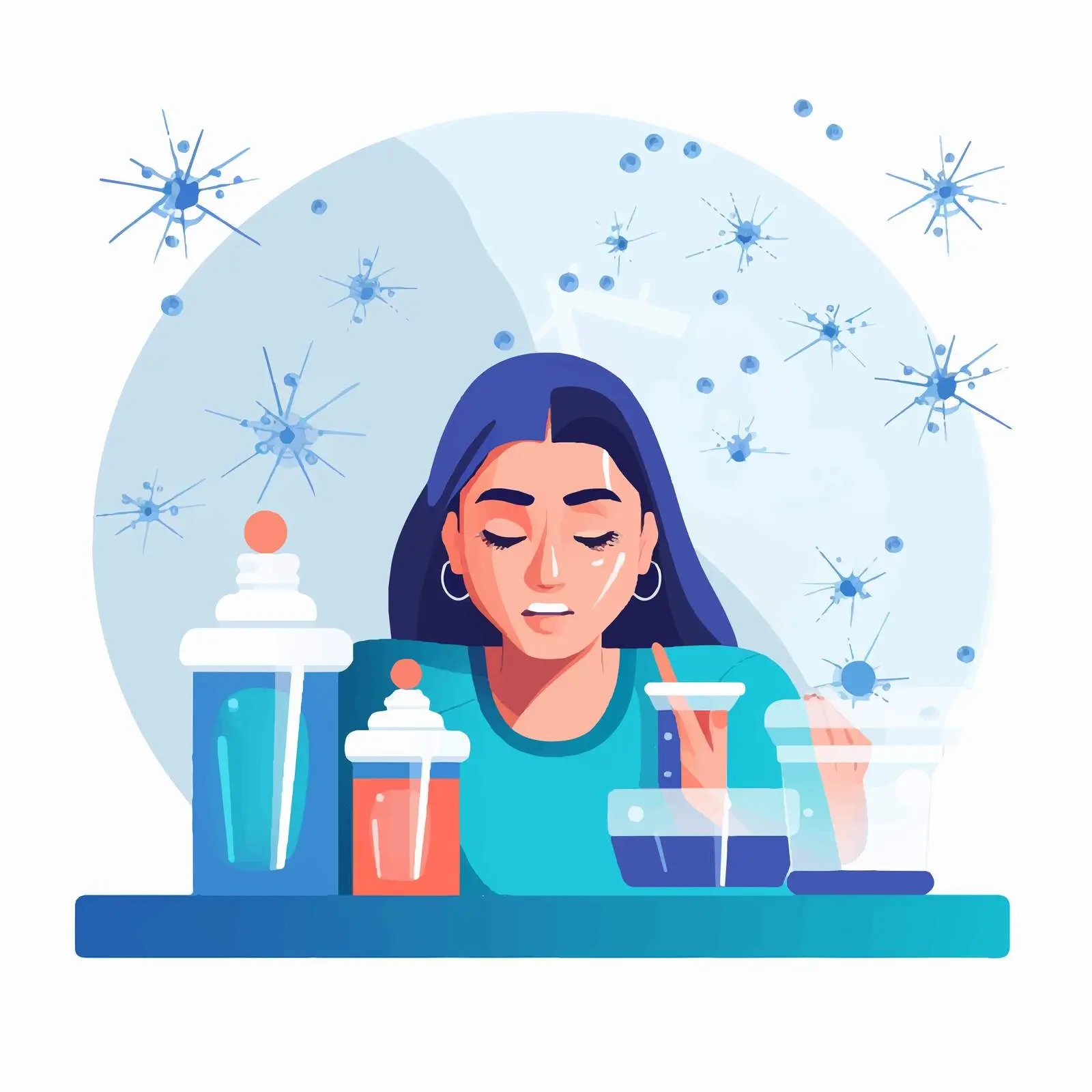 Patient with Needle Phobia Concept Art — free download from Dotvec