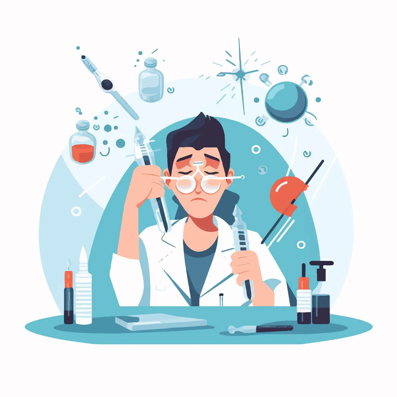 Patient Fear of Needles Illustration – free nervousness image from Dotvec