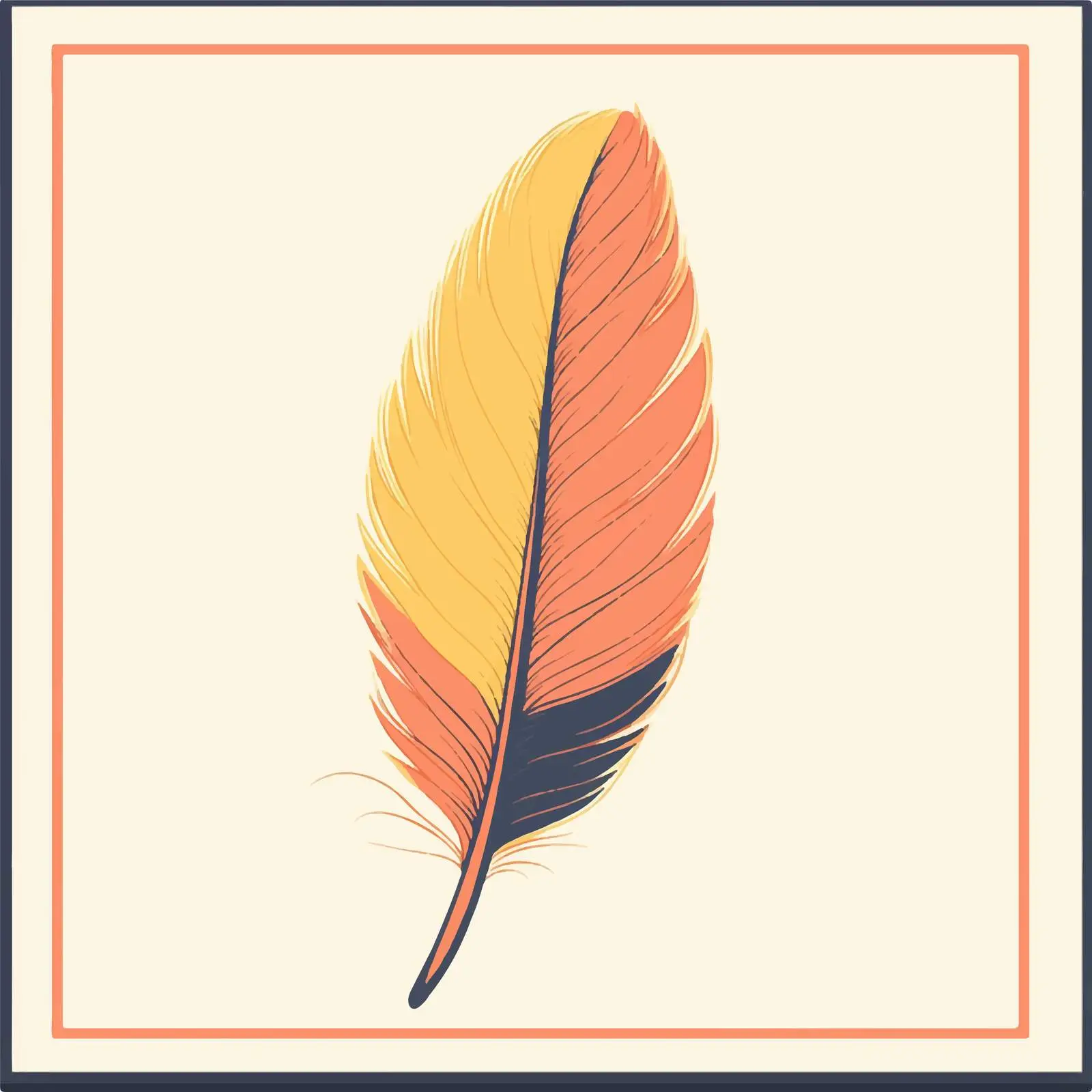 Hand-Drawn Feather Cartoon Vector Illustration — free download from Dotvec