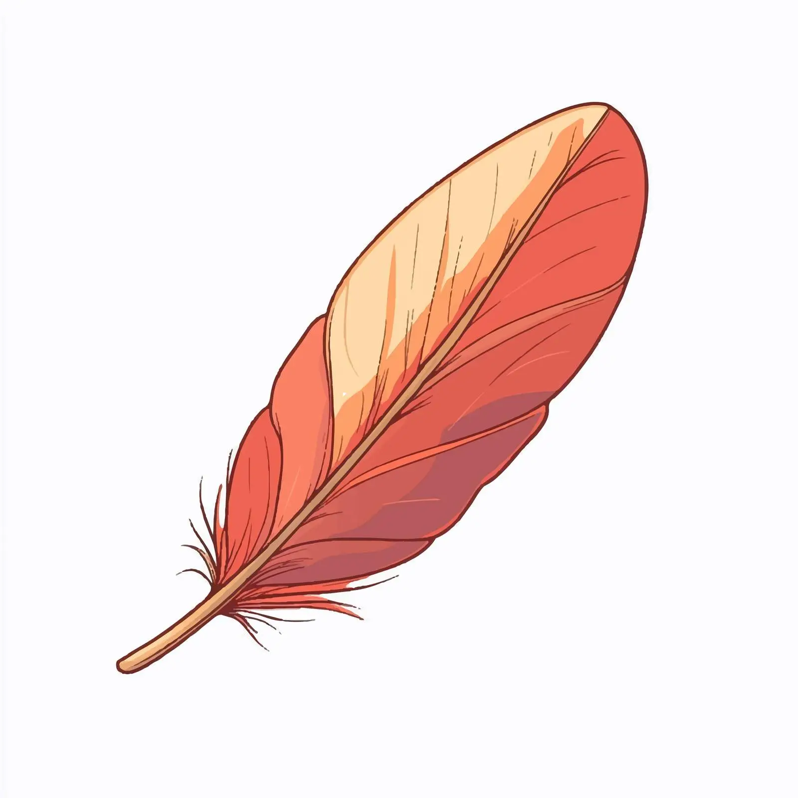 Hand-Drawn Feather Cartoon Vector Illustration — free download from Dotvec