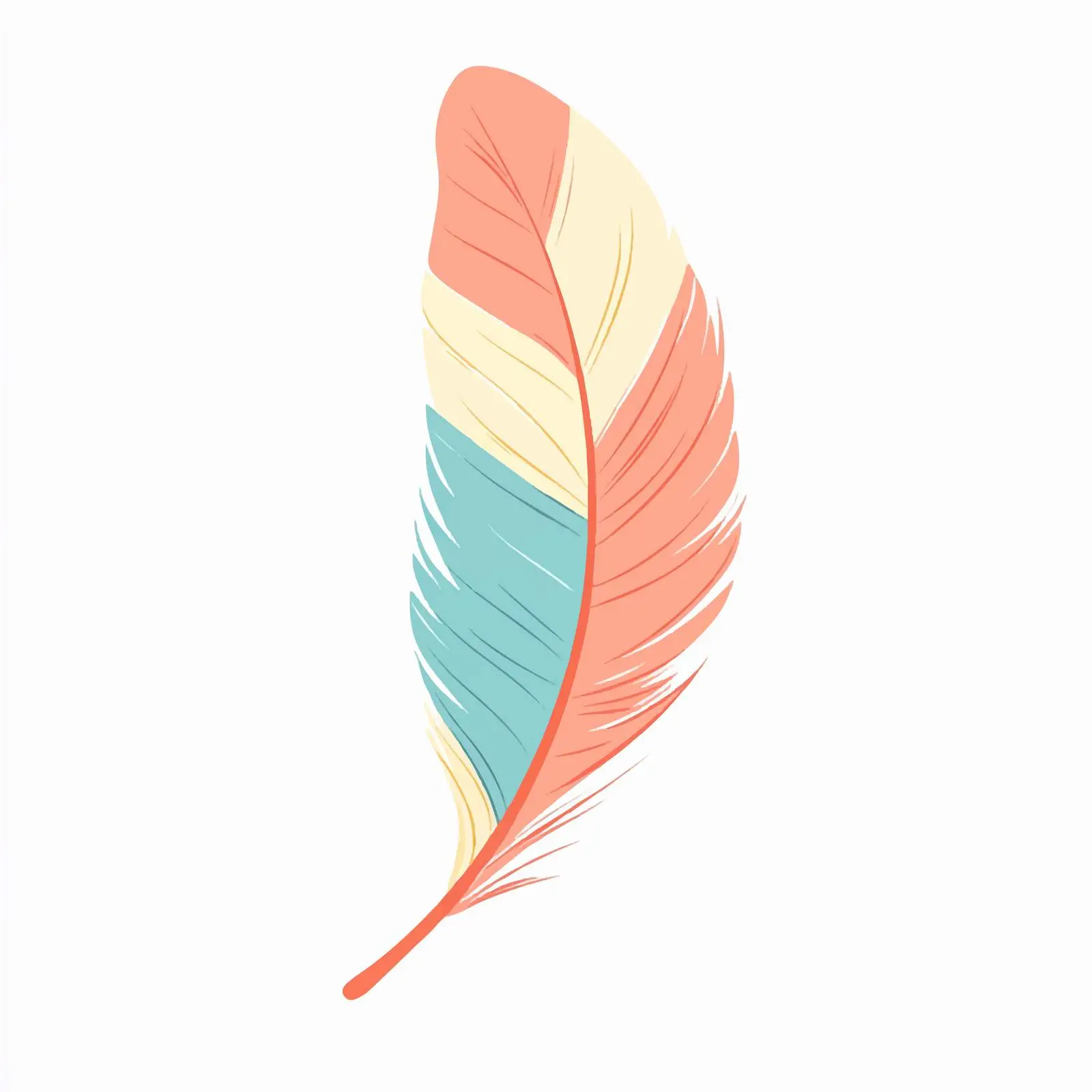 Hand-Drawn Feather Cartoon Vector Illustration — free download from Dotvec
