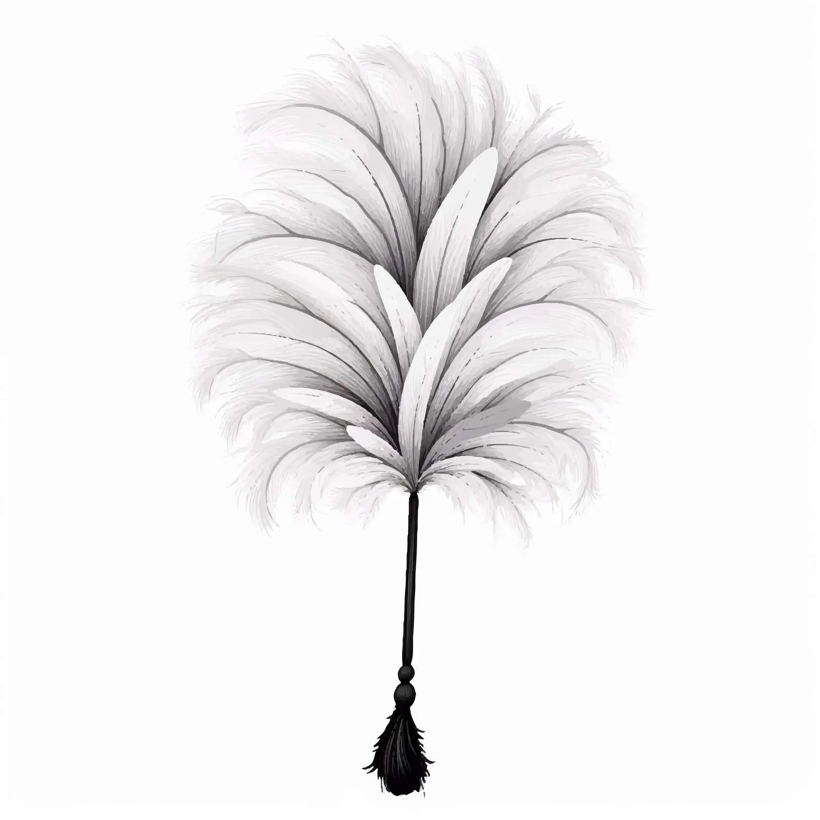 Feather Duster Line Vector Illustration — free download from Dotvec