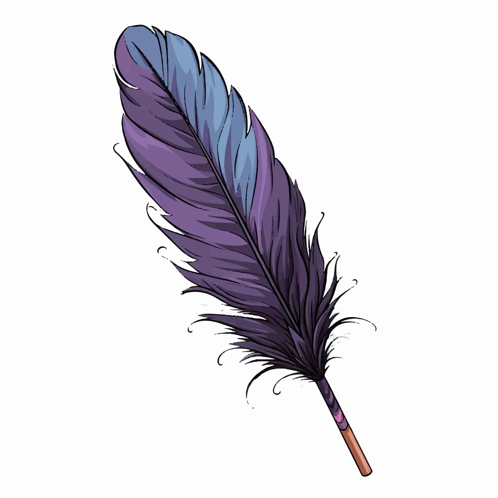 Feather Duster Line Vector Illustration — free download from Dotvec
