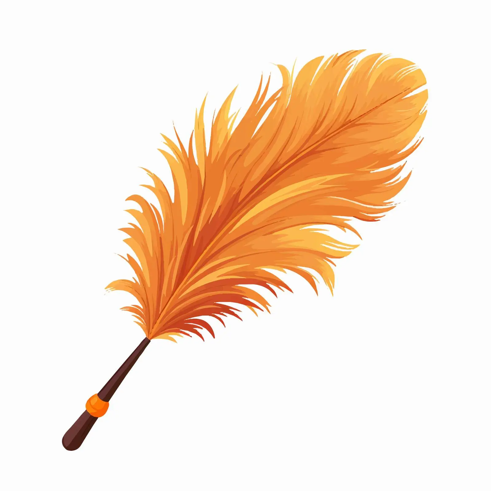 Feather Duster Vector Illustration on White Background — free download from Dotvec