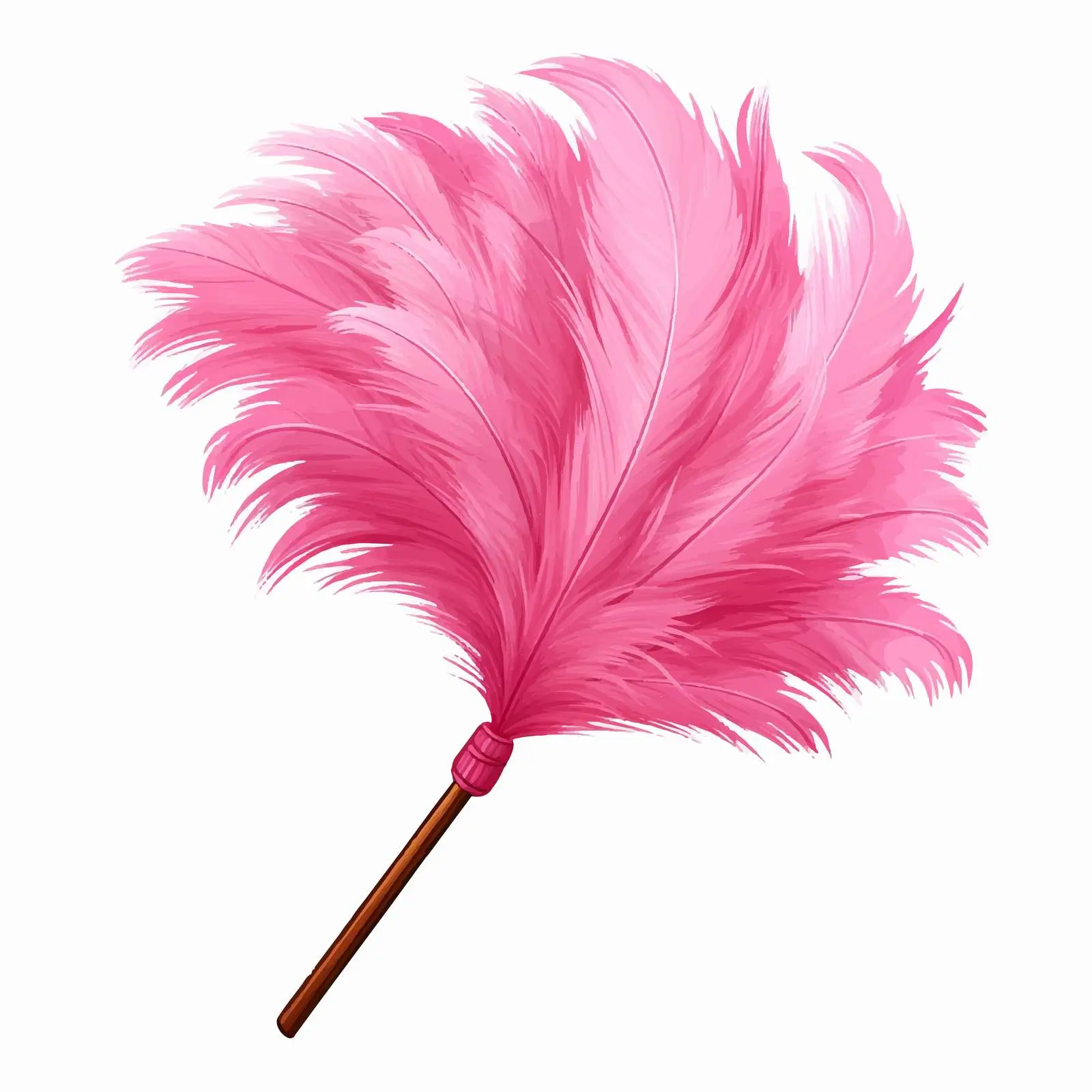 Feather Duster Vector Illustration on White Background — free download from Dotvec