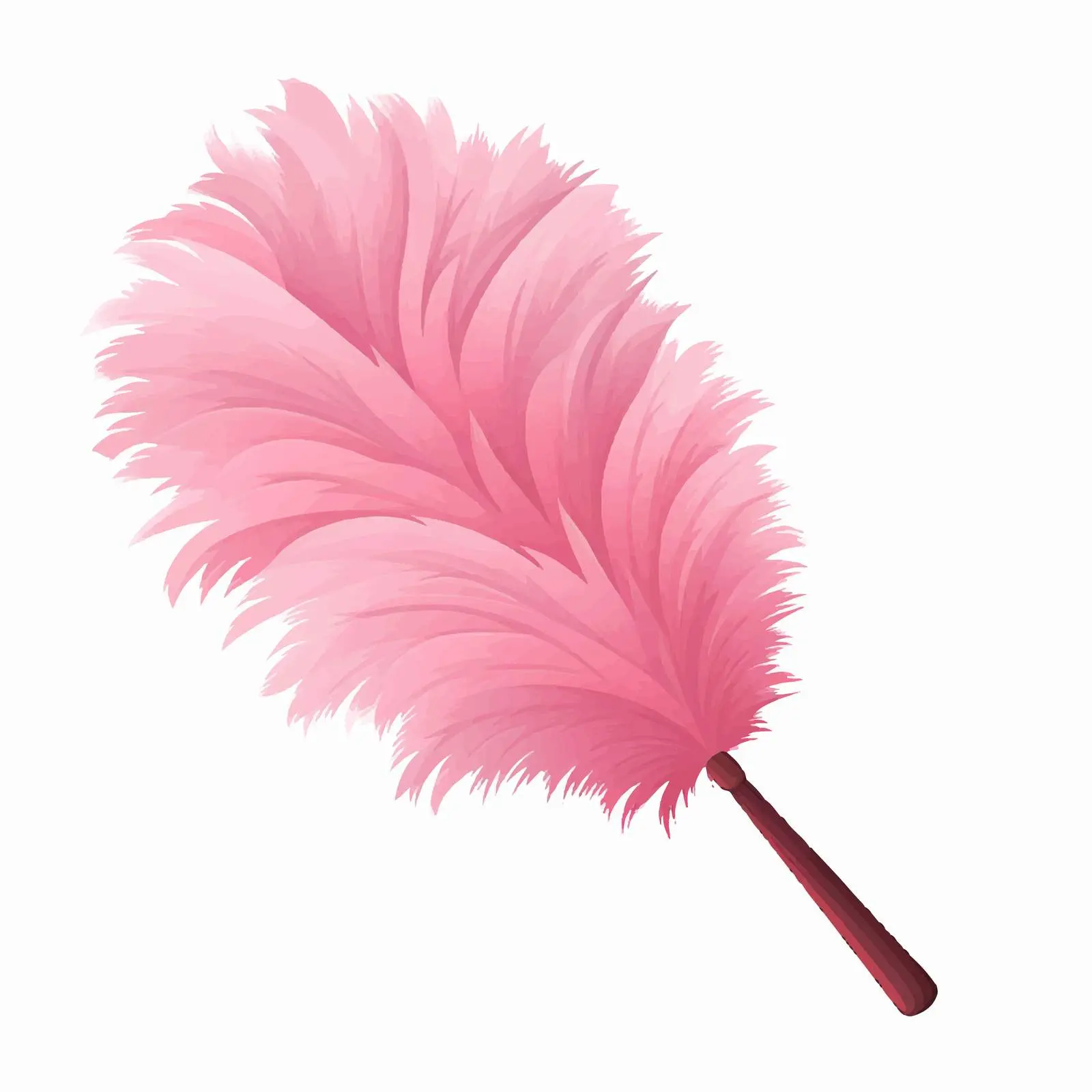 Feather Duster Vector Illustration on White Background — free download from Dotvec