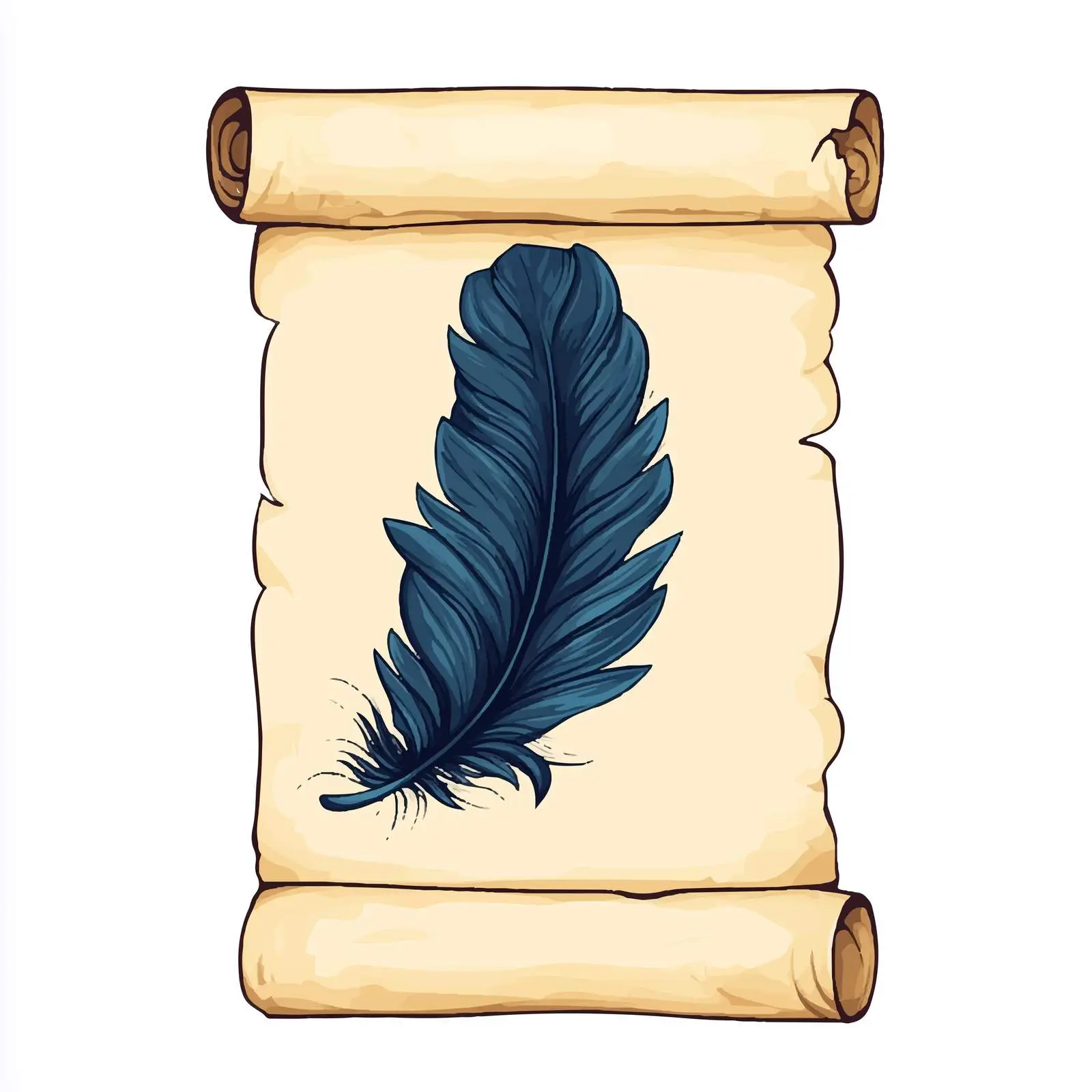 Feather Writing on Vintage Old Paper Illustration — free download from Dotvec