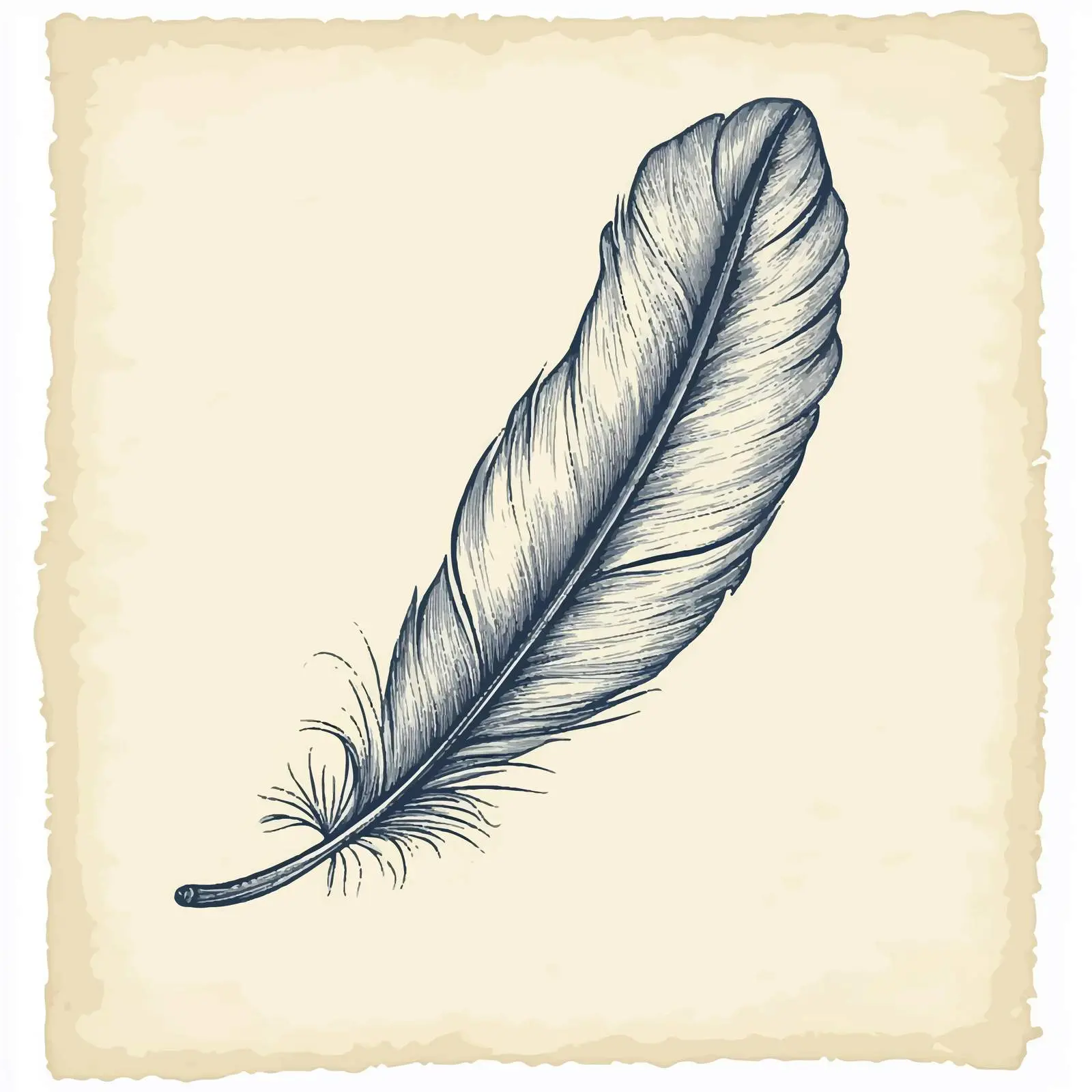 Feather Quill Writing on Vintage Paper Illustration — free download from Dotvec