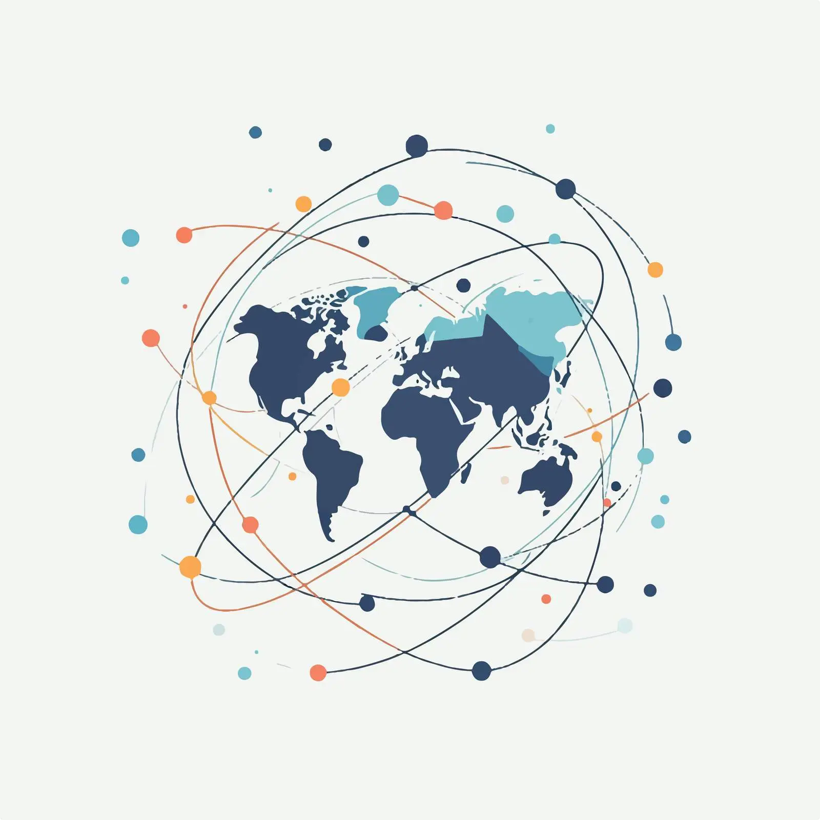 Global Fediverse Connection Vector Illustration — free download from Dotvec
