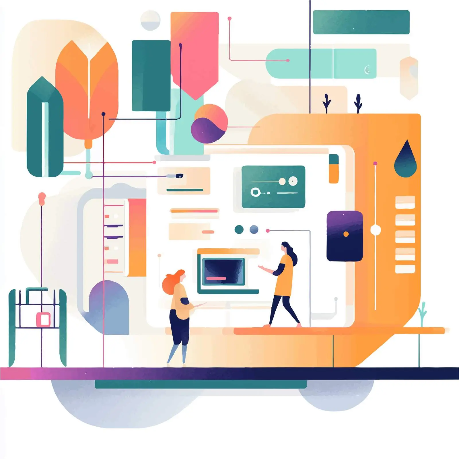 Innovative Fediverse Platform Vector Illustration — free download from Dotvec