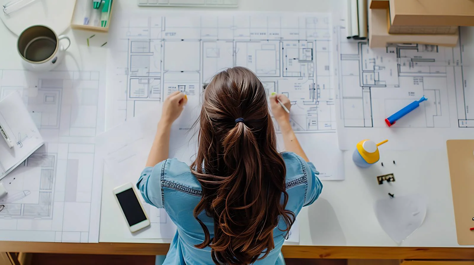 Architect Designing Home Project — free download from Dotvec