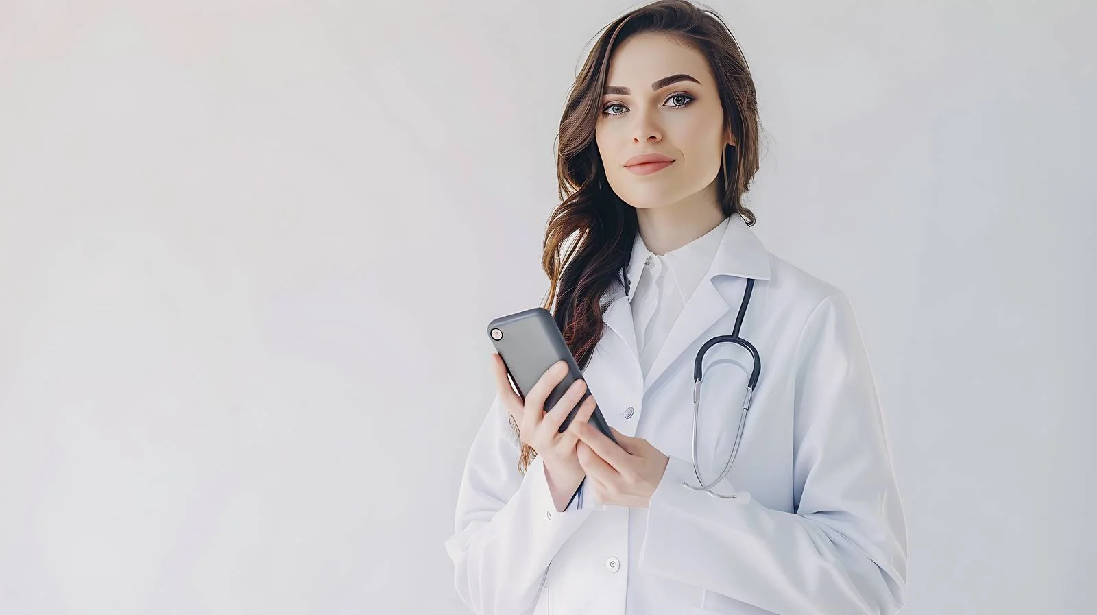 Female Doctor Hospital Telephone Conversation — free download from Dotvec