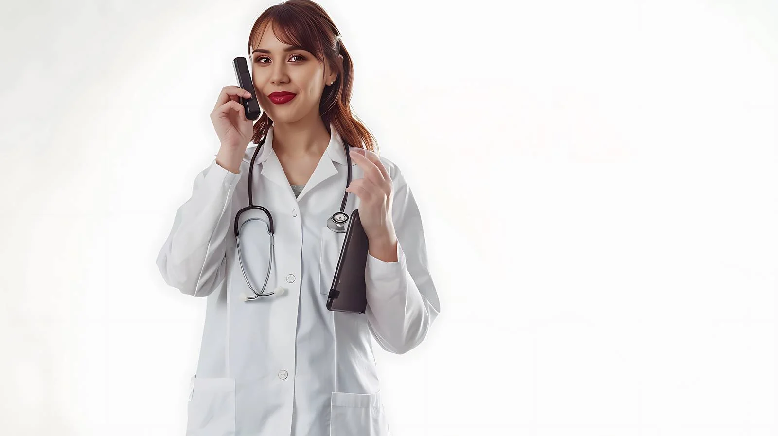 Doctor with Telephone in Hospital — free download from Dotvec