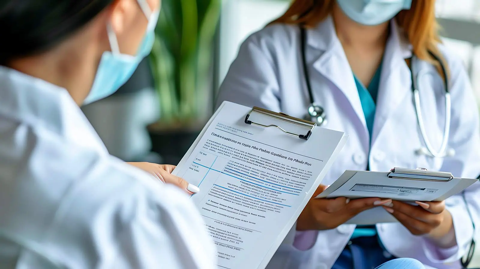 Female Doctor Reviewing Application Form – free care image from Dotvec