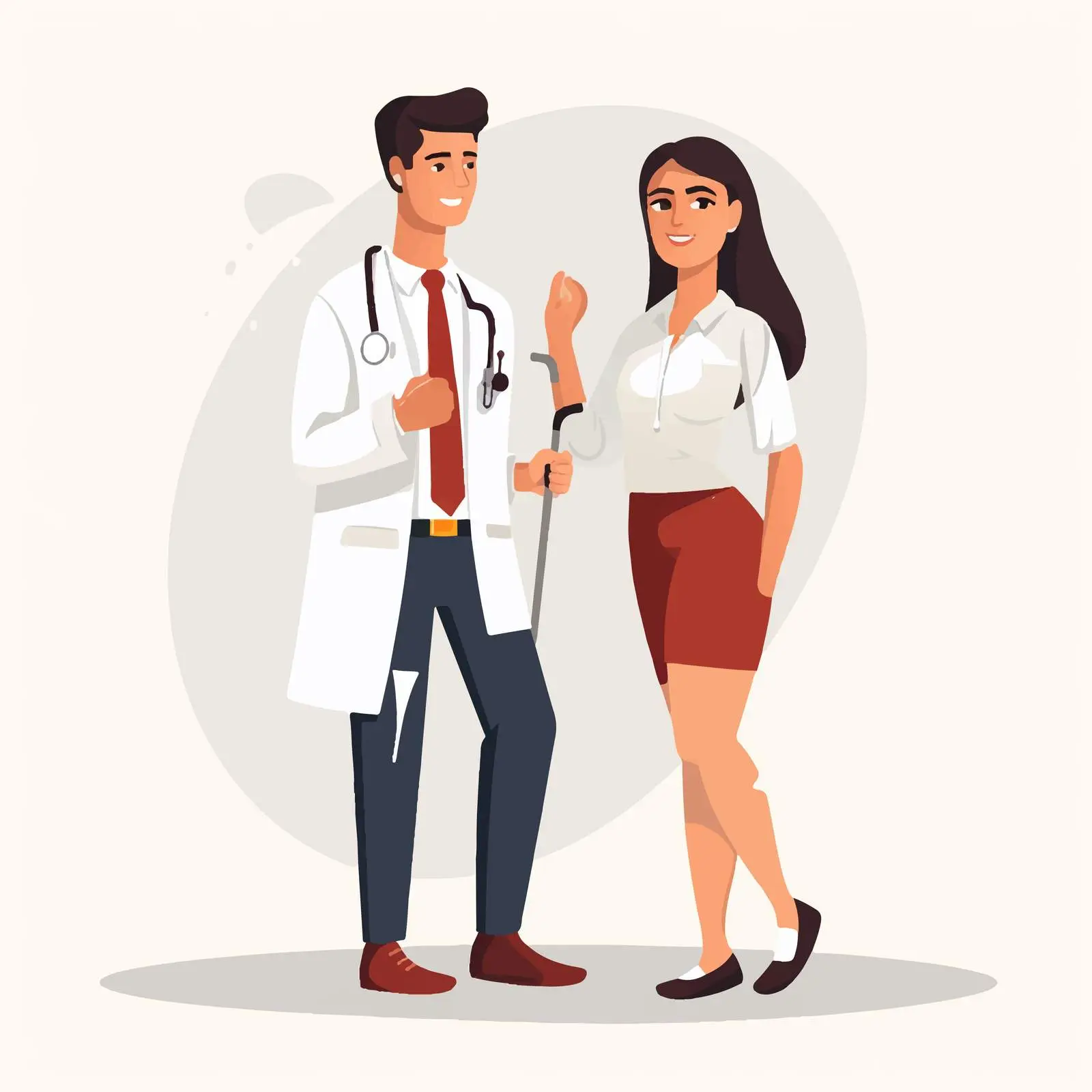 Female Doctor Assisting Patient with Broken Arm — free download from Dotvec