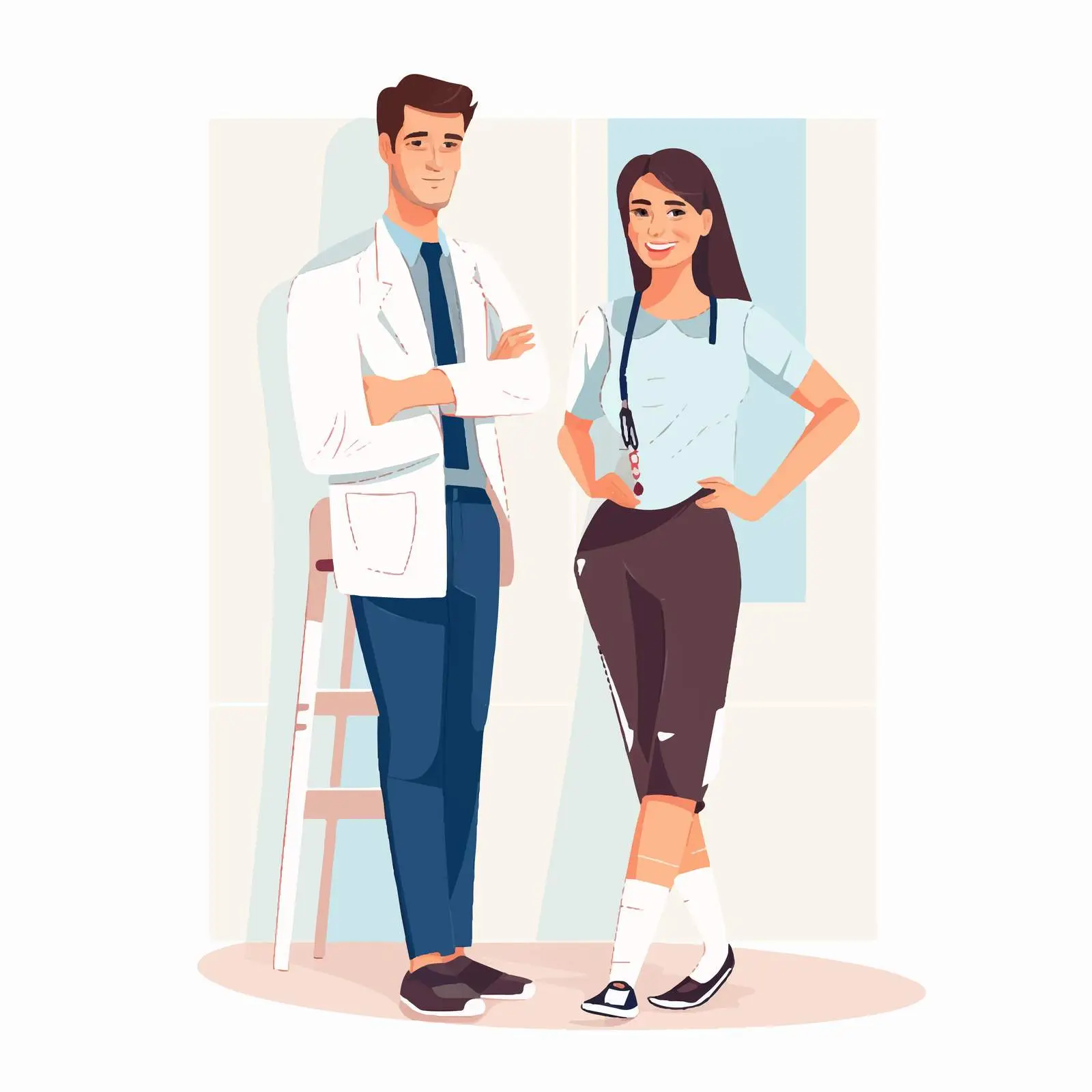 Female Doctor Assisting Patient with Broken Arm — free download from Dotvec