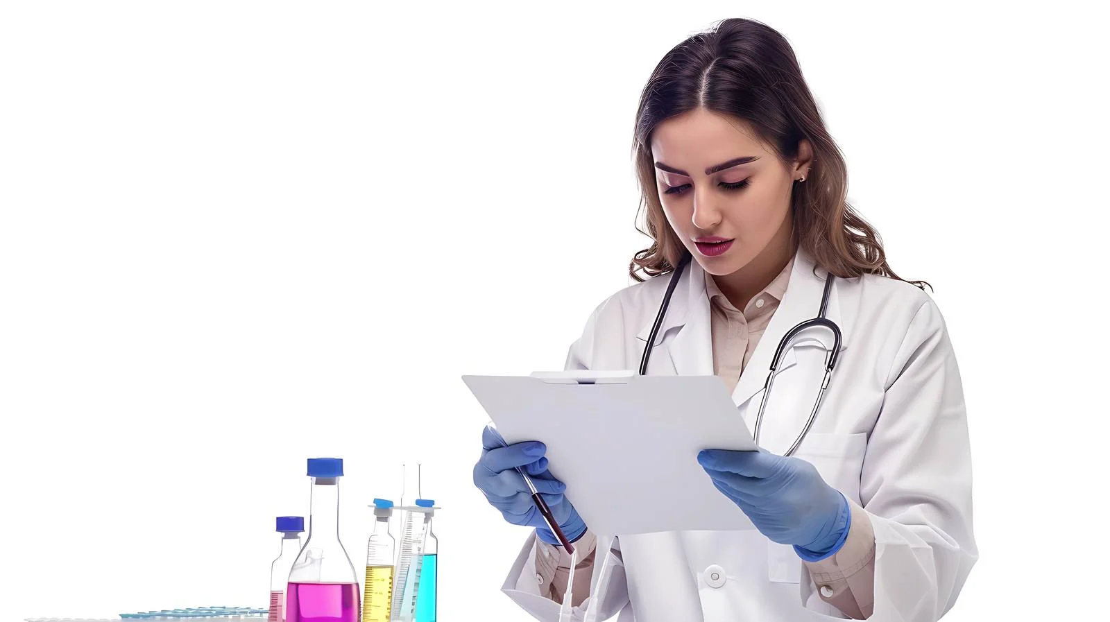 Medical Professional Analyzing IV Drips — free download from Dotvec