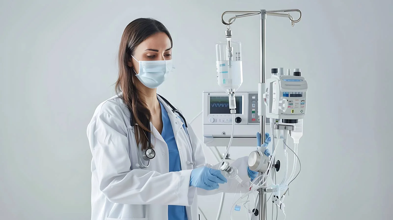 Doctor Utilizing Pneumatic Tube System — free download from Dotvec