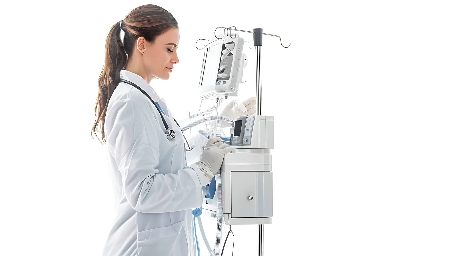 Doctor Utilizing Pneumatic Tube System — free download from Dotvec