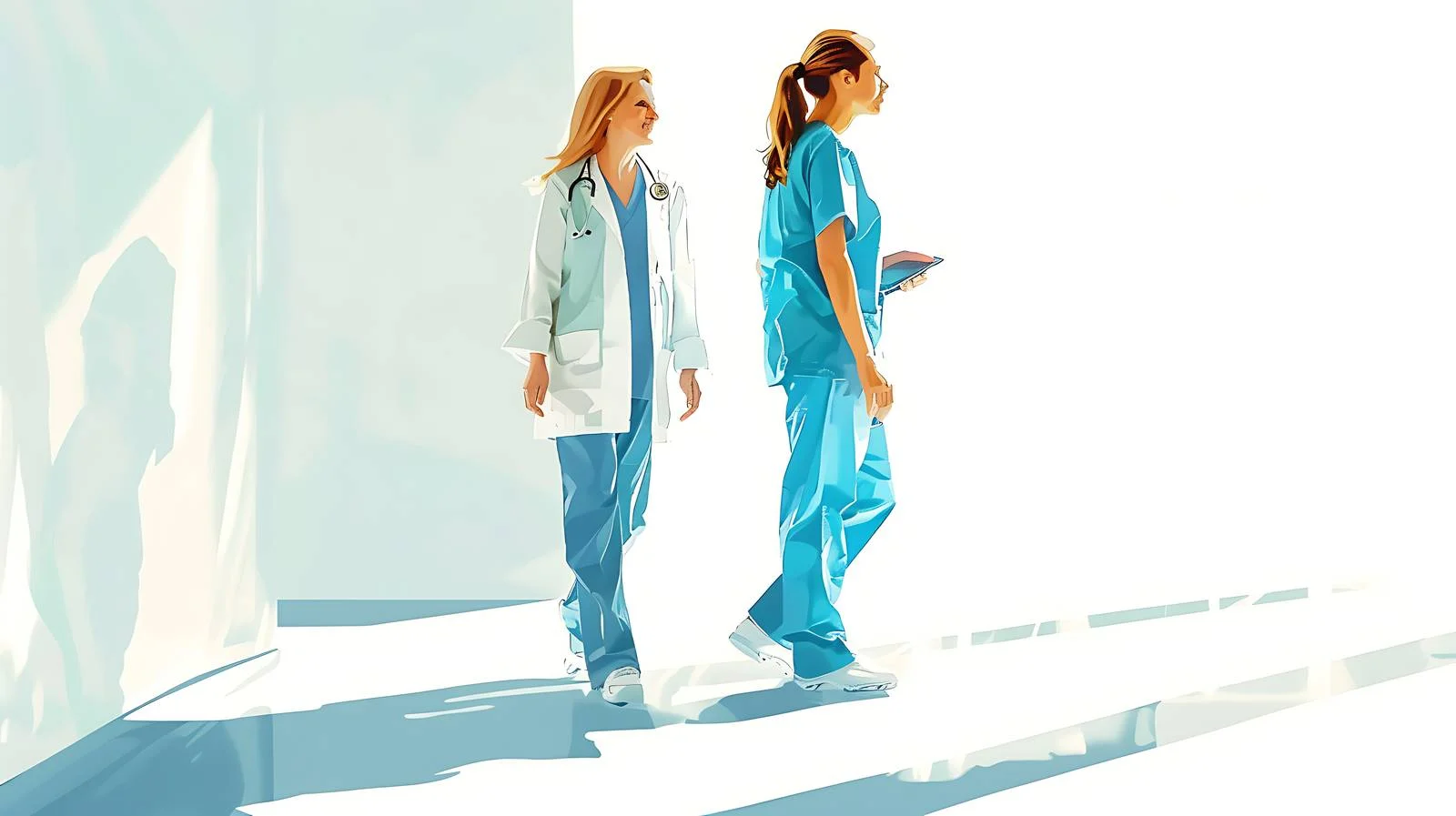 Professional discussion among female hospital doctors — free download from Dotvec