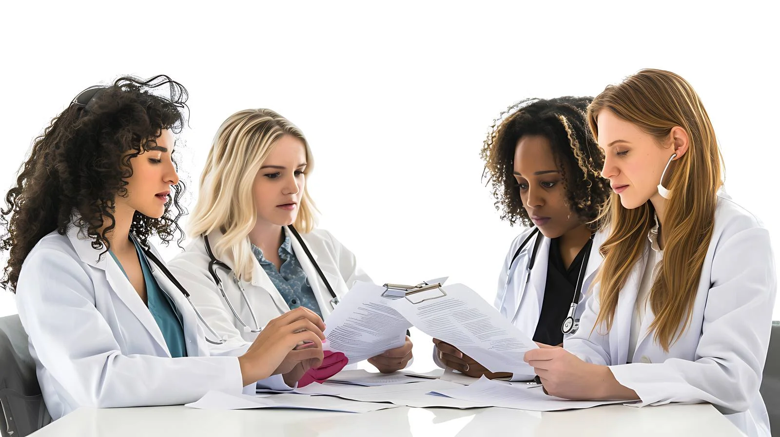 Medical Team Reviewing Documents in Conference — free download from Dotvec