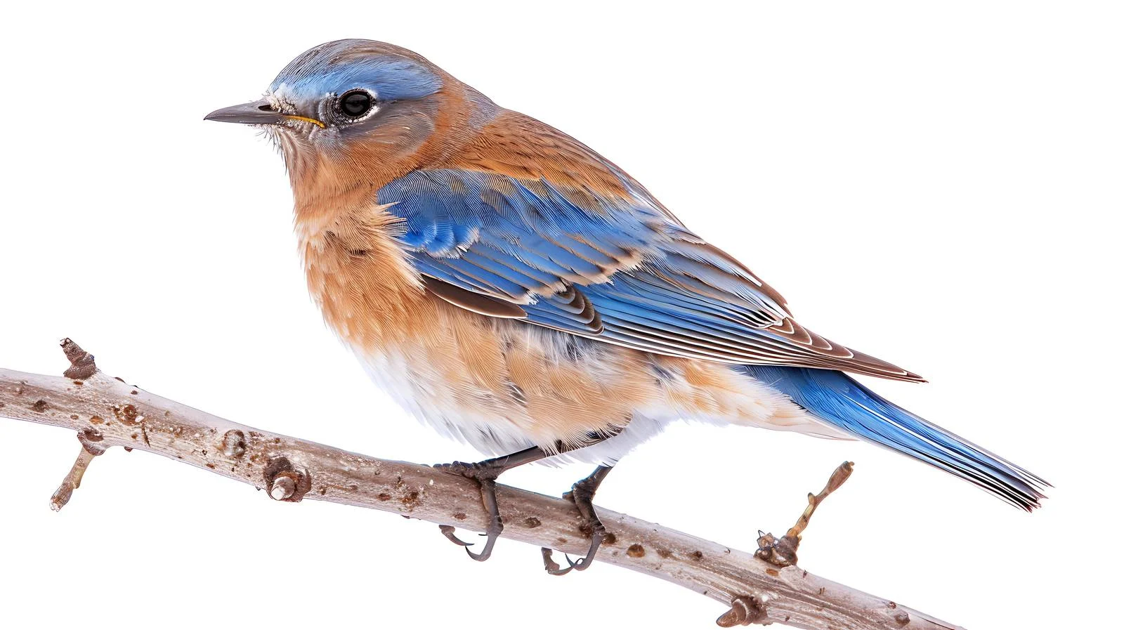 Graceful Female Eastern Bluebird on Branch Isolated — free download from Dotvec