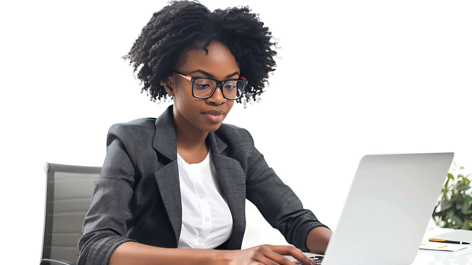 Female Engineer Laptop Workspace — free download from Dotvec