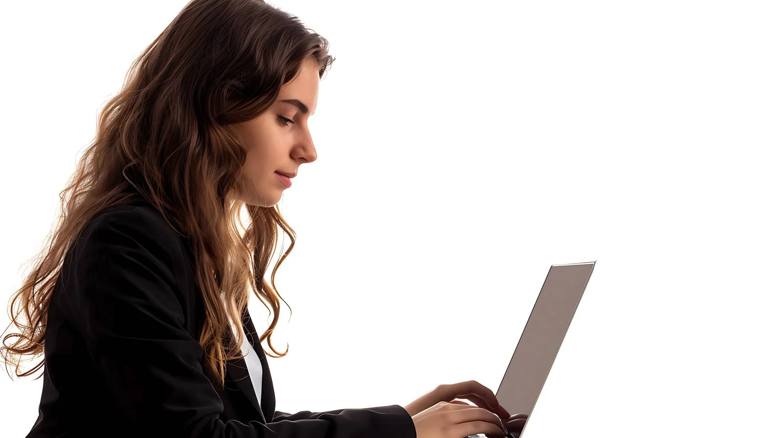 Female Engineer Working on Laptop Indoors — free download from Dotvec