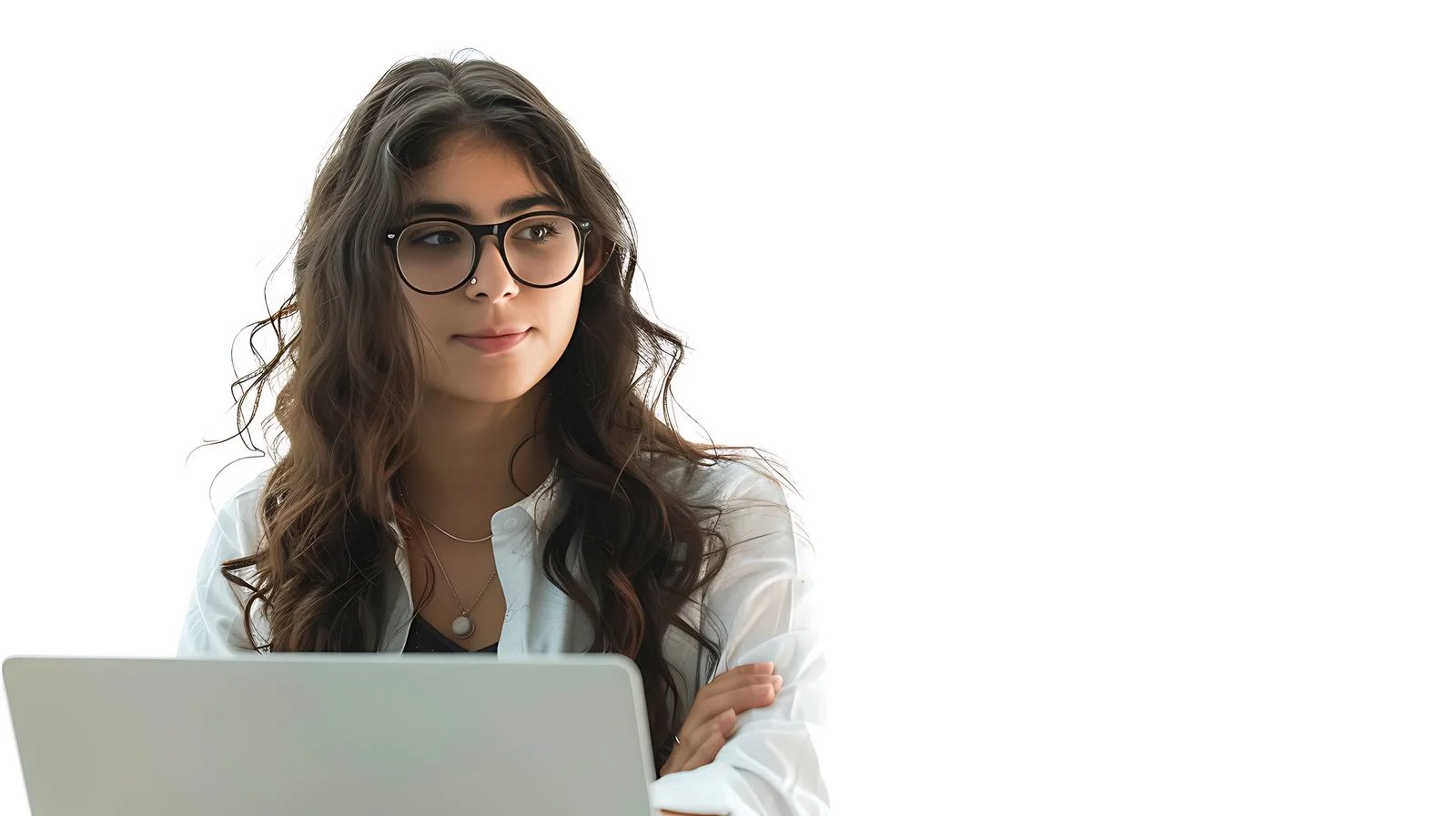 Professional Female Engineer Laptop Work Setting — free download from Dotvec