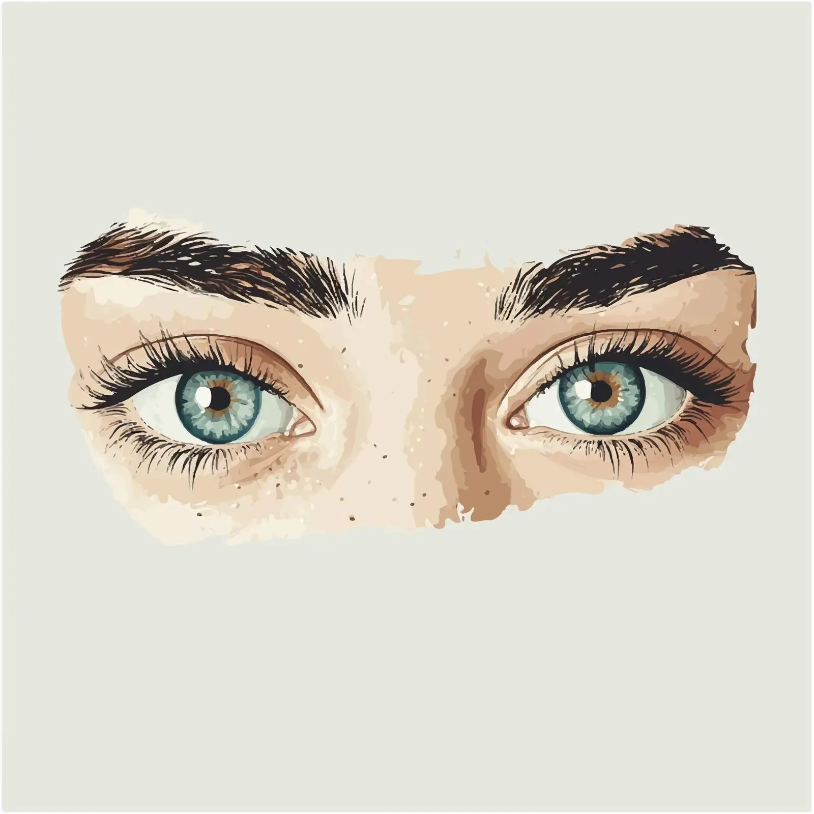Beautiful Female Eyes Vector Art — free download from Dotvec