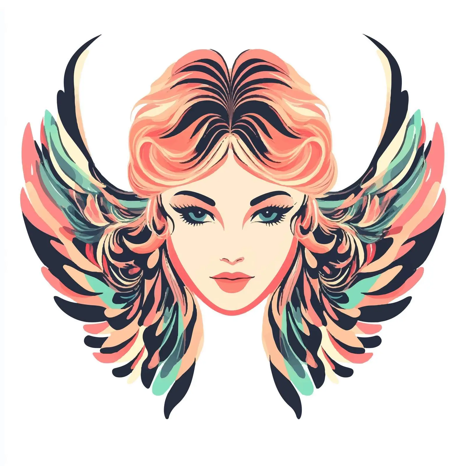 Decorative Female Hairstyle Vector Banner — free download from Dotvec